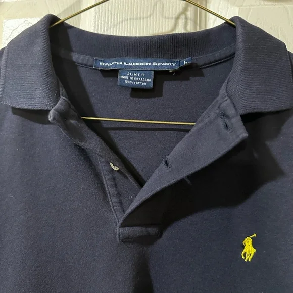 Polo by Ralph Lauren Women’s Slim Navy Blue Polo Shirt - Picture 3 of 4